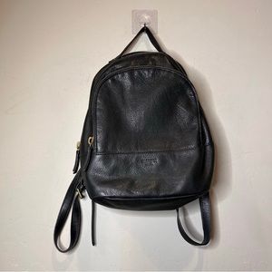 Margot | Black leather travel backpack